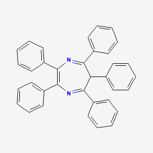 molecular formula C35H26N2 B14548940 2,3,5,6,7-Pentaphenyl-6H-1,4-diazepine CAS No. 62284-19-9