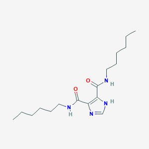 molecular formula C17H30N4O2 B14548961 N~4~,N~5~-Dihexyl-1H-imidazole-4,5-dicarboxamide CAS No. 62255-00-9