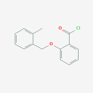 molecular formula C15H13ClO2 B1454903 2-[(2-Methylbenzyl)oxy]benzoyl chloride CAS No. 1160250-29-2