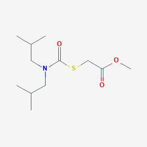 molecular formula C12H23NO3S B14549083 Methyl {[bis(2-methylpropyl)carbamoyl]sulfanyl}acetate CAS No. 61772-69-8