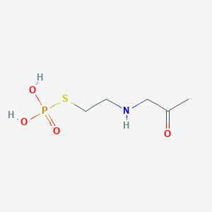 molecular formula C5H12NO4PS B14549107 S-{2-[(2-Oxopropyl)amino]ethyl} dihydrogen phosphorothioate CAS No. 62219-98-1