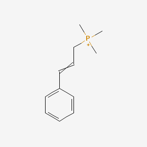 molecular formula C12H18P+ B14549111 Trimethyl(3-phenylprop-2-en-1-yl)phosphanium CAS No. 62170-33-6