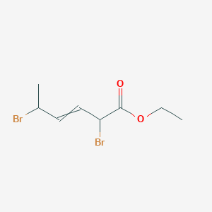 molecular formula C8H12Br2O2 B14549129 Ethyl 2,5-dibromohex-3-enoate CAS No. 62006-45-5