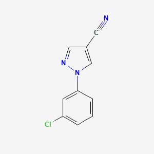 molecular formula C10H6ClN3 B1454915 1-(3-chlorophenyl)-1H-pyrazole-4-carbonitrile CAS No. 1235439-74-3