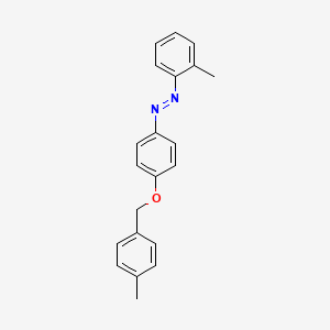 molecular formula C21H20N2O B14549157 Diazene, (2-methylphenyl)[4-[(4-methylphenyl)methoxy]phenyl]- CAS No. 61747-13-5