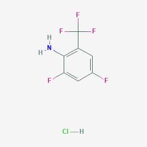 molecular formula C7H5ClF5N B1454918 2,4-Difluoro-6-(trifluoromethyl)aniline hydrochloride CAS No. 1240526-71-9