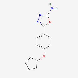 molecular formula C13H15N3O2 B1454919 5-[4-(Cyclopentyloxy)phenyl]-1,3,4-oxadiazol-2-amine CAS No. 1219827-71-0