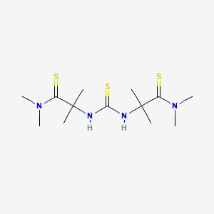 molecular formula C13H26N4S3 B14549208 Propanethioamide, 2,2'-(carbonothioyldiimino)bis[N,N,2-trimethyl- CAS No. 61796-35-8
