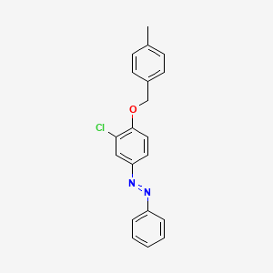 molecular formula C20H17ClN2O B14549288 Diazene, [3-chloro-4-[(4-methylphenyl)methoxy]phenyl]phenyl- CAS No. 61706-17-0