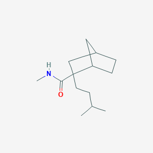 molecular formula C14H25NO B14549341 N-Methyl-2-(3-methylbutyl)bicyclo[2.2.1]heptane-2-carboxamide CAS No. 62280-95-9