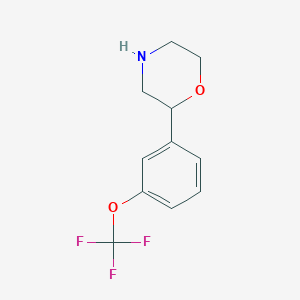 molecular formula C11H12F3NO2 B1454935 2-[3-(Trifluoromethoxy)phenyl]morpholine CAS No. 1803604-31-0