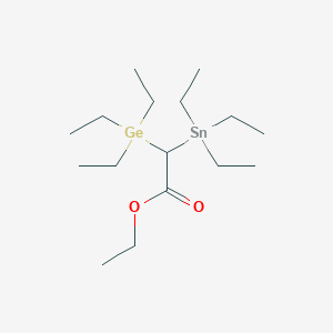 molecular formula C16H36GeO2Sn B14549382 Ethyl (triethylgermyl)(triethylstannyl)acetate CAS No. 61861-16-3