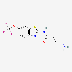 4-Amino-N-(6-trifluoromethoxybenzothiazol-2-yl)butyramide