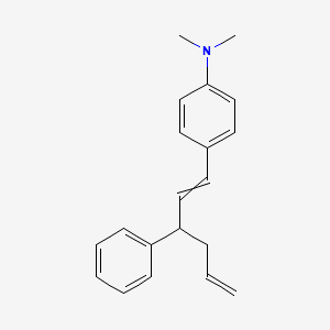 molecular formula C20H23N B14549409 N,N-Dimethyl-4-(3-phenylhexa-1,5-dien-1-yl)aniline CAS No. 62056-01-3