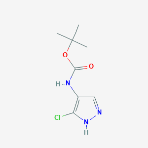 molecular formula C8H12ClN3O2 B1454941 tert-butyl (3-chloro-1H-pyrazol-4-yl)carbamate CAS No. 1374320-71-4