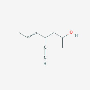 molecular formula C9H14O B14549431 4-Ethynylhept-5-en-2-ol CAS No. 62118-06-3