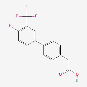 {4-[4-Fluoro-3-(trifluoromethyl)phenyl]phenyl}acetic acid