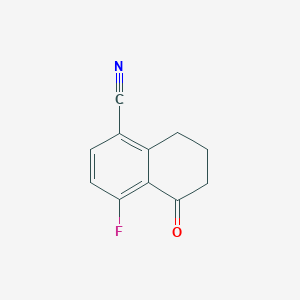 4-Fluoro-5-oxo-5,6,7,8-tetrahydronaphthalene-1-carbonitrile