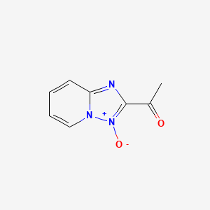molecular formula C8H7N3O2 B14549460 Ethanone, 1-(3-oxido[1,2,4]triazolo[1,5-a]pyridin-2-yl)- CAS No. 62135-55-1