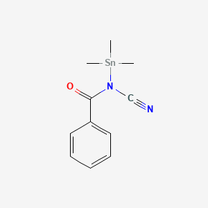molecular formula C11H14N2OSn B14549464 N-Cyano-N-(trimethylstannyl)benzamide CAS No. 62149-98-8