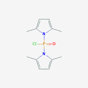 molecular formula C12H16ClN2OP B14549485 Bis(2,5-dimethyl-1H-pyrrol-1-yl)phosphinic chloride CAS No. 62317-74-2