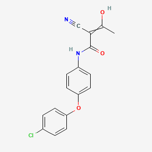 molecular formula C17H13ClN2O3 B14549555 N-[4-(4-Chlorophenoxy)phenyl]-2-cyano-3-hydroxybut-2-enamide CAS No. 62004-31-3