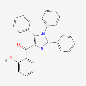 molecular formula C28H20N2O2 B14549578 Methanone, (2-hydroxyphenyl)(1,2,5-triphenyl-1H-imidazol-4-yl)- CAS No. 62283-94-7