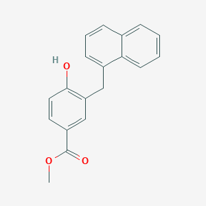 molecular formula C19H16O3 B14549579 Methyl 4-hydroxy-3-[(naphthalen-1-yl)methyl]benzoate CAS No. 62314-99-2