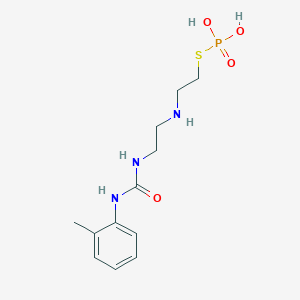 molecular formula C12H20N3O4PS B14549581 S-{2-[(2-{[(2-Methylphenyl)carbamoyl]amino}ethyl)amino]ethyl} dihydrogen phosphorothioate CAS No. 62220-01-3