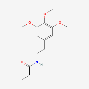 molecular formula C14H21NO4 B14549600 N-[2-(3,4,5-Trimethoxyphenyl)ethyl]propanamide CAS No. 62028-41-5