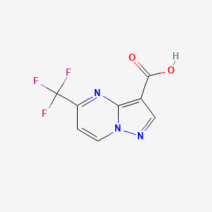 molecular formula C8H4F3N3O2 B1454962 5-(Trifluoromethyl)pyrazolo[1,5-a]pyrimidine-3-carboxylic acid CAS No. 1784083-72-2