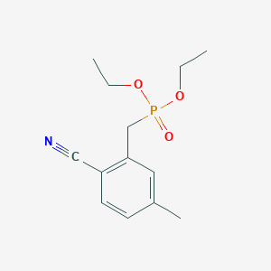 molecular formula C13H18NO3P B14549623 Diethyl [(2-cyano-5-methylphenyl)methyl]phosphonate CAS No. 62308-23-0