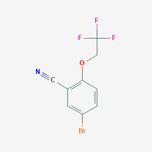 molecular formula C9H5BrF3NO B1454963 5-Bromo-2-(2,2,2-trifluoroethoxy)benzonitrile CAS No. 876918-64-8