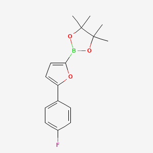 molecular formula C16H18BFO3 B1454964 2-(5-(4-Fluorophenyl)furan-2-yl)-4,4,5,5-tetramethyl-1,3,2-dioxaborolane CAS No. 1396753-07-3