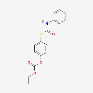 molecular formula C16H15NO4S B14549642 Ethyl 4-[(phenylcarbamoyl)sulfanyl]phenyl carbonate CAS No. 62262-59-3