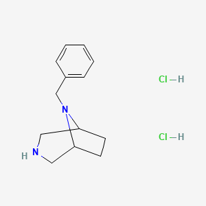 molecular formula C13H20Cl2N2 B1454965 8-Benzyl-3,8-diazabicyclo[3.2.1]octane dihydrochloride CAS No. 93428-55-8