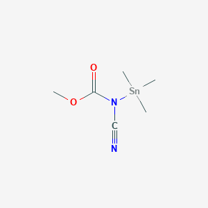 molecular formula C6H12N2O2Sn B14549677 Methyl cyano(trimethylstannyl)carbamate CAS No. 62150-05-4
