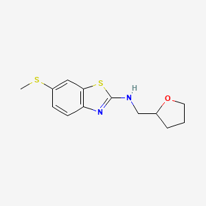 molecular formula C13H16N2OS2 B1454970 6-(methylthio)-N-(tetrahydrofuran-2-ylmethyl)-1,3-benzothiazol-2-amine CAS No. 1350988-96-3