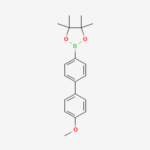 molecular formula C19H23BO3 B1454972 2-[4-(4-Methoxyphenyl)phenyl]-4,4,5,5-tetramethyl-1,3,2-dioxaborolane CAS No. 446311-34-8
