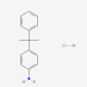 molecular formula C15H18ClN B1454974 4-(2-Phenylpropan-2-yl)aniline hydrochloride CAS No. 1416354-38-5