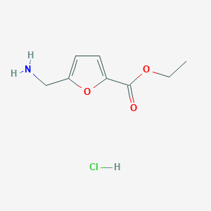 molecular formula C8H12ClNO3 B1454977 Ethyl 5-(aminomethyl)furan-2-carboxylate hydrochloride CAS No. 1030012-30-6