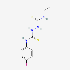 molecular formula C10H13FN4S2 B14549783 N~1~-Ethyl-N~2~-(4-fluorophenyl)hydrazine-1,2-dicarbothioamide CAS No. 61784-86-9