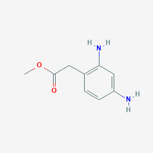 molecular formula C9H12N2O2 B1454980 Methyl (2,4-diaminophenyl)acetate CAS No. 643081-99-6