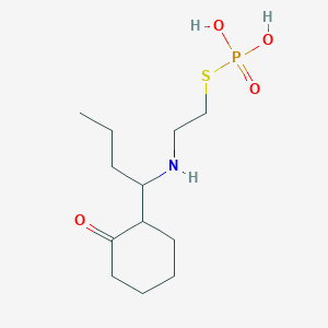 molecular formula C12H24NO4PS B14549824 S-(2-{[1-(2-Oxocyclohexyl)butyl]amino}ethyl) dihydrogen phosphorothioate CAS No. 62219-94-7