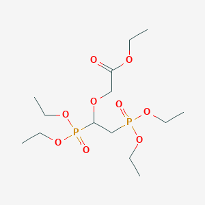 molecular formula C14H30O9P2 B14549852 Ethyl [(4,7-diethoxy-4,7-dioxo-3,8-dioxa-4lambda~5~,7lambda~5~-diphosphadecan-5-yl)oxy]acetate CAS No. 61919-46-8