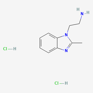 molecular formula C10H15Cl2N3 B1454987 2-(2-methyl-1H-1,3-benzodiazol-1-yl)ethan-1-amine dihydrochloride CAS No. 103394-45-2