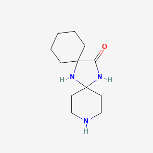 molecular formula C12H21N3O B1454992 3,7,15-Triazadispiro[5.1.5^{8}.2^{6}]pentadecan-14-one CAS No. 1193389-75-1