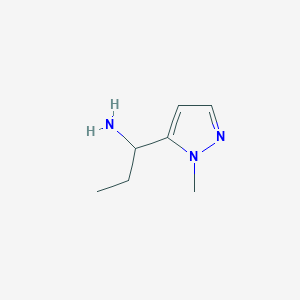molecular formula C7H13N3 B1454997 1-(1-Methyl-1H-pyrazol-5-yl)propan-1-amine CAS No. 1177334-24-5