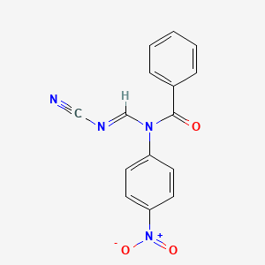 molecular formula C15H10N4O3 B14549974 N-[(E)-(Cyanoimino)methyl]-N-(4-nitrophenyl)benzamide CAS No. 62011-93-2