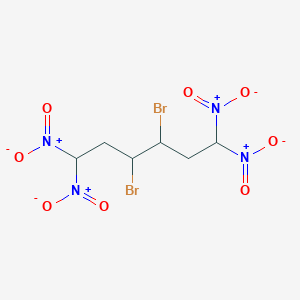 molecular formula C6H8Br2N4O8 B14549984 3,4-Dibromo-1,1,6,6-tetranitrohexane CAS No. 62116-27-2